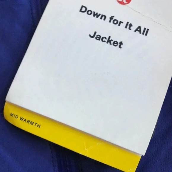 Lululemon Down For It All running jacket blue womens sz 2 New with tags - Picture 9 of 14